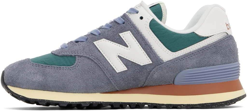 New Balance Navy & Green 574 Sneakers 3