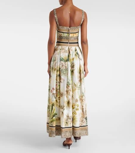 Elie Saab Printed cotton cropped top 3