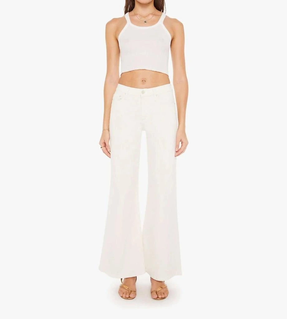 MOTHER Twister Skimp High-Rise Pants Flared Leg Pants In Cream Puffs 1