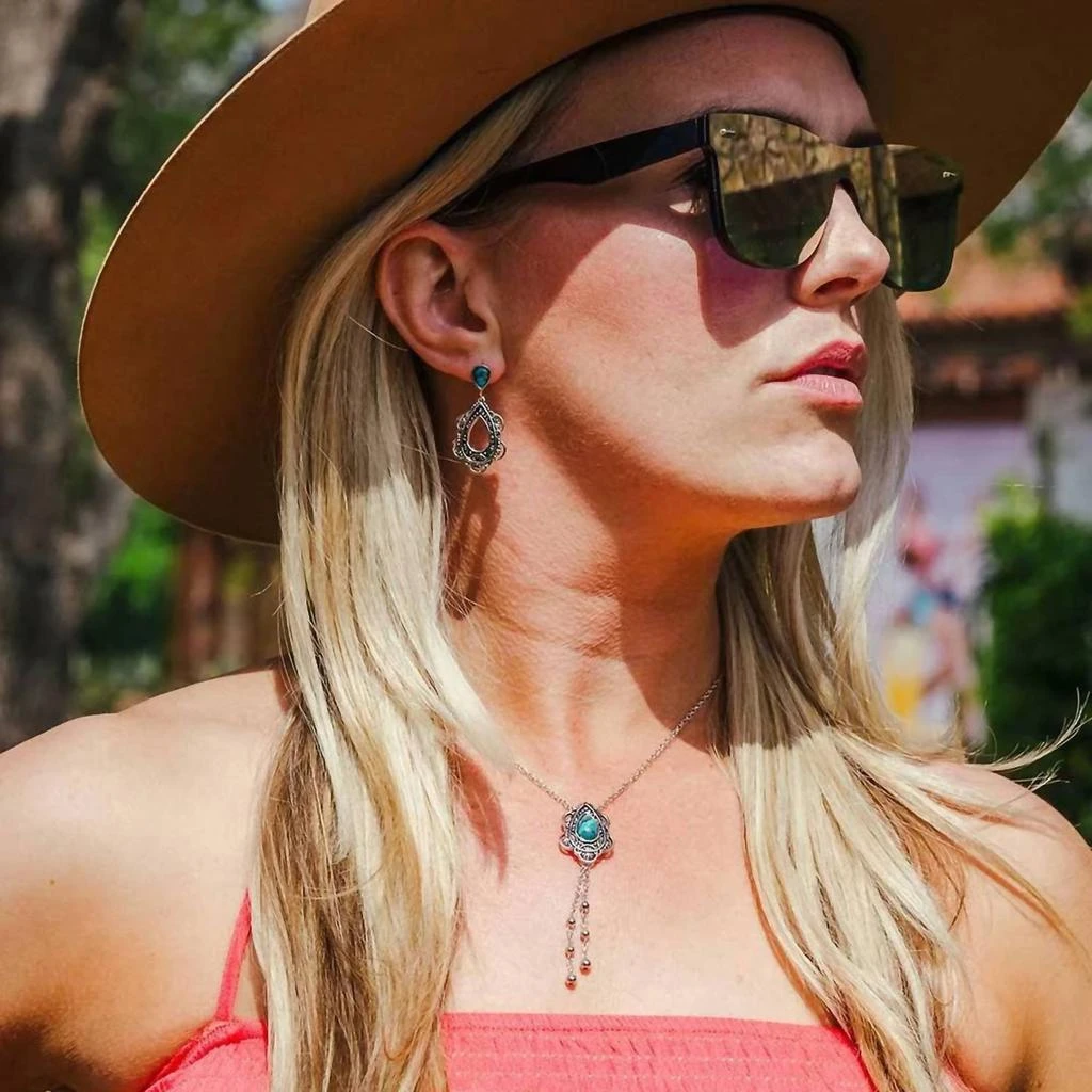 Montana Silversmiths Montana Silversmiths - Women
s Lady Guadalupe Dangle Stone Necklace 2