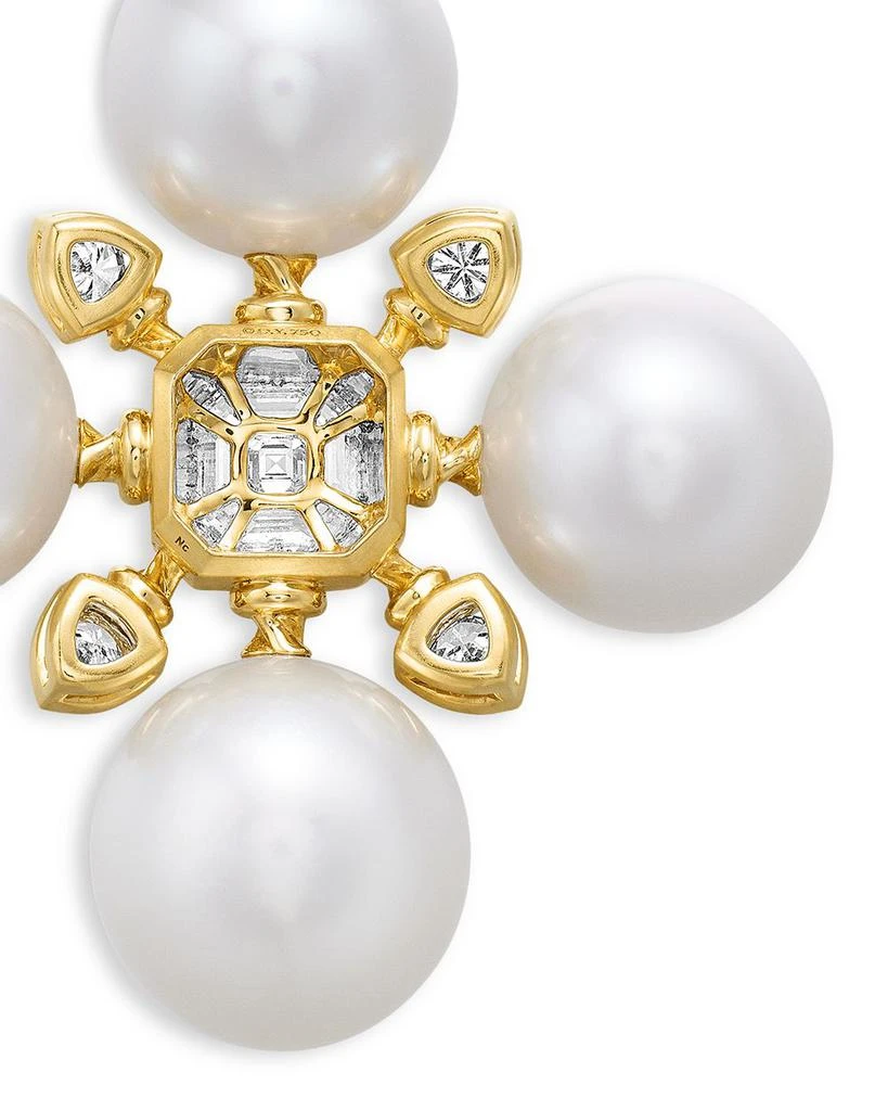 David Yurman Renaissance Pearl Pendant in 18K Yellow Gold with Pearls and Diamonds, 37.5mm 7