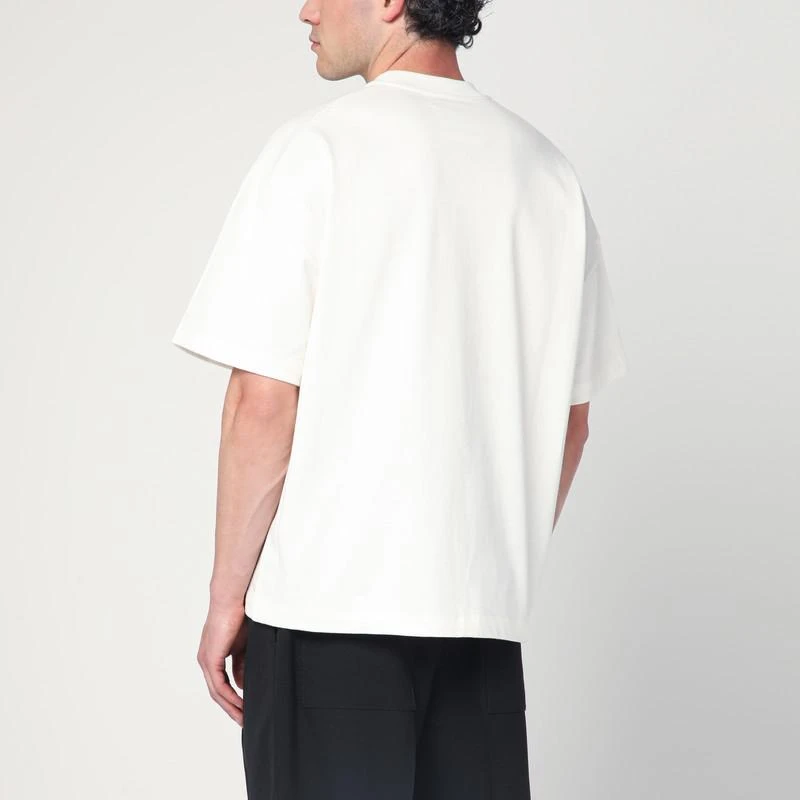 Jil Sander White wide t-shirt with logo 3