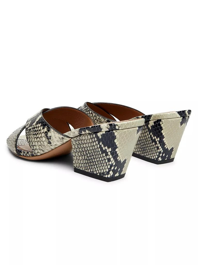 Paris Texas Python-Print Leather Mules 3