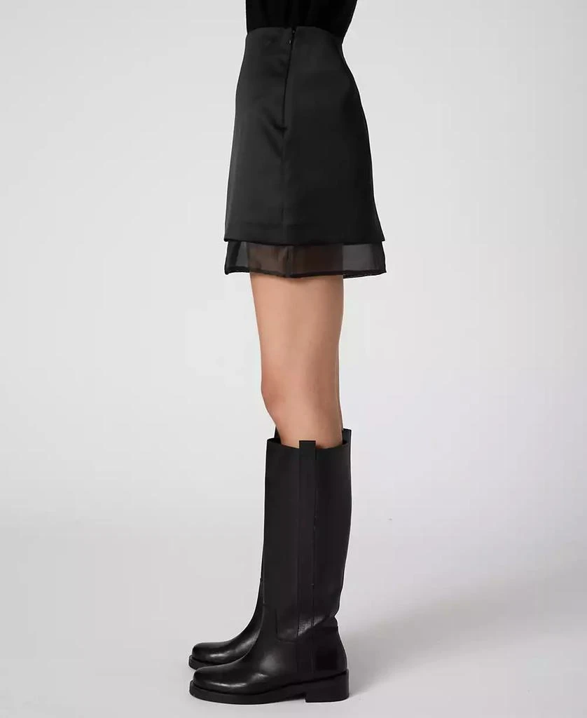 French Connection Women's Structured Satin Mini Skirt 3