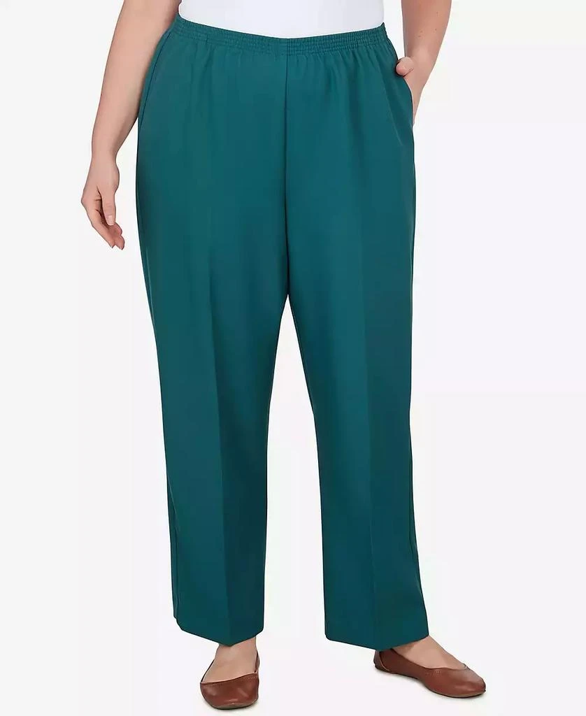 Alfred Dunner Plus Size Classic Accord Elastic Waist Short Length Pant 1