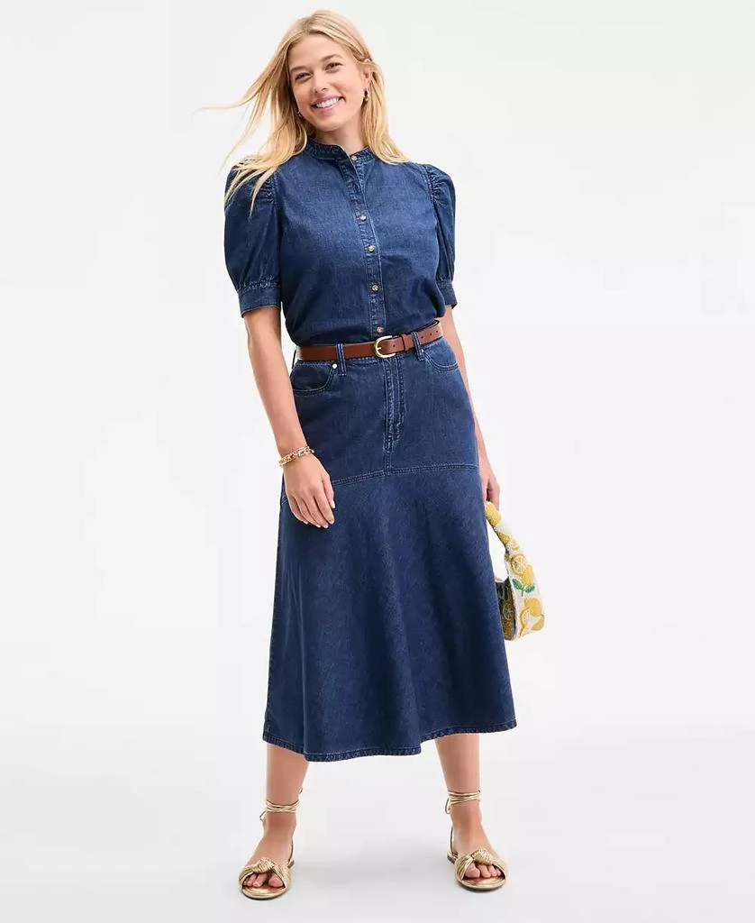 On 34th Women
s Denim Puff-Sleeve Shirt, Exclusively at Macy
s 7