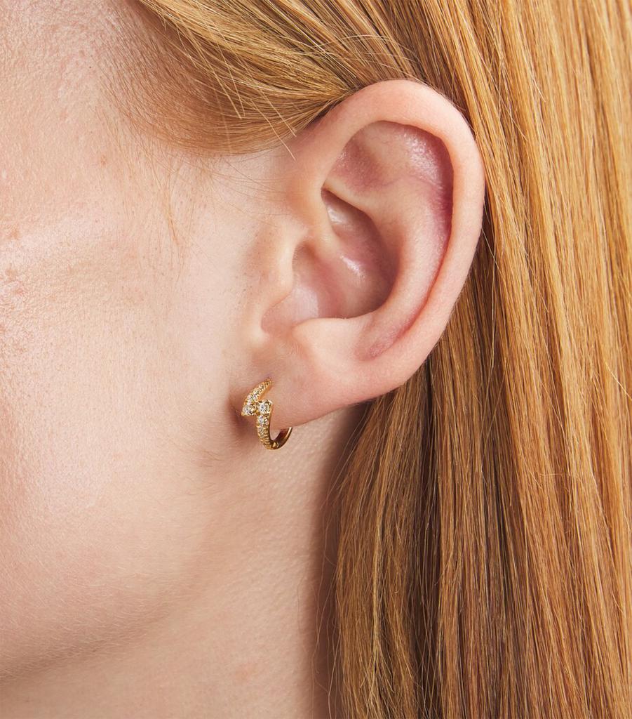 Melissa Kaye Yellow Gold and Diamond Lola Huggie Hoop Earrings
