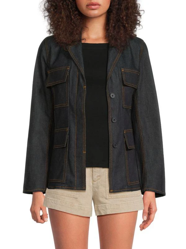 A.L.C. Stevie Stretch-Cotton Denim Jacket 1