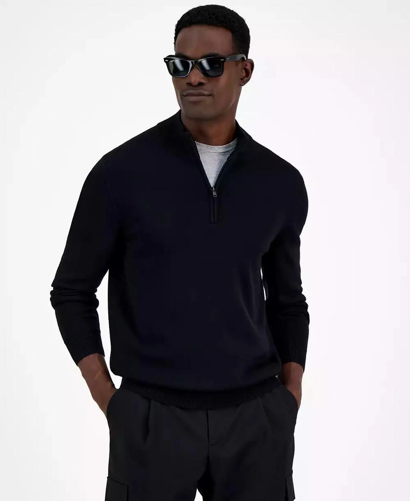 Alfani Men's Long-Sleeve Half-Zip Merino Sweater, Created for Macy's 1