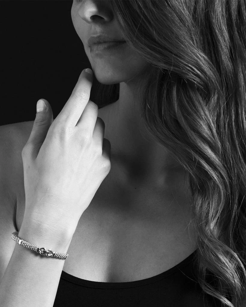 LAGOS Derby Small Buckle Sterling Silver Caviar Bracelet 2