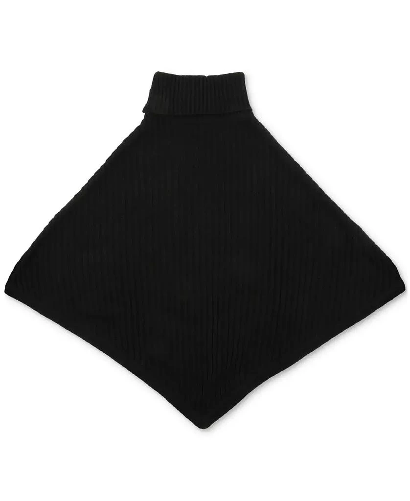 Michael Kors Women's Wide-Rib Button Turtleneck Poncho 3