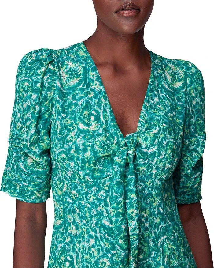 Whistles Clouded Floral Print Tie Midi Dress 2