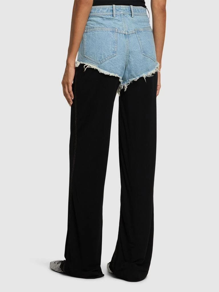 Christopher Esber Layered Denim & Jersey Pants 2