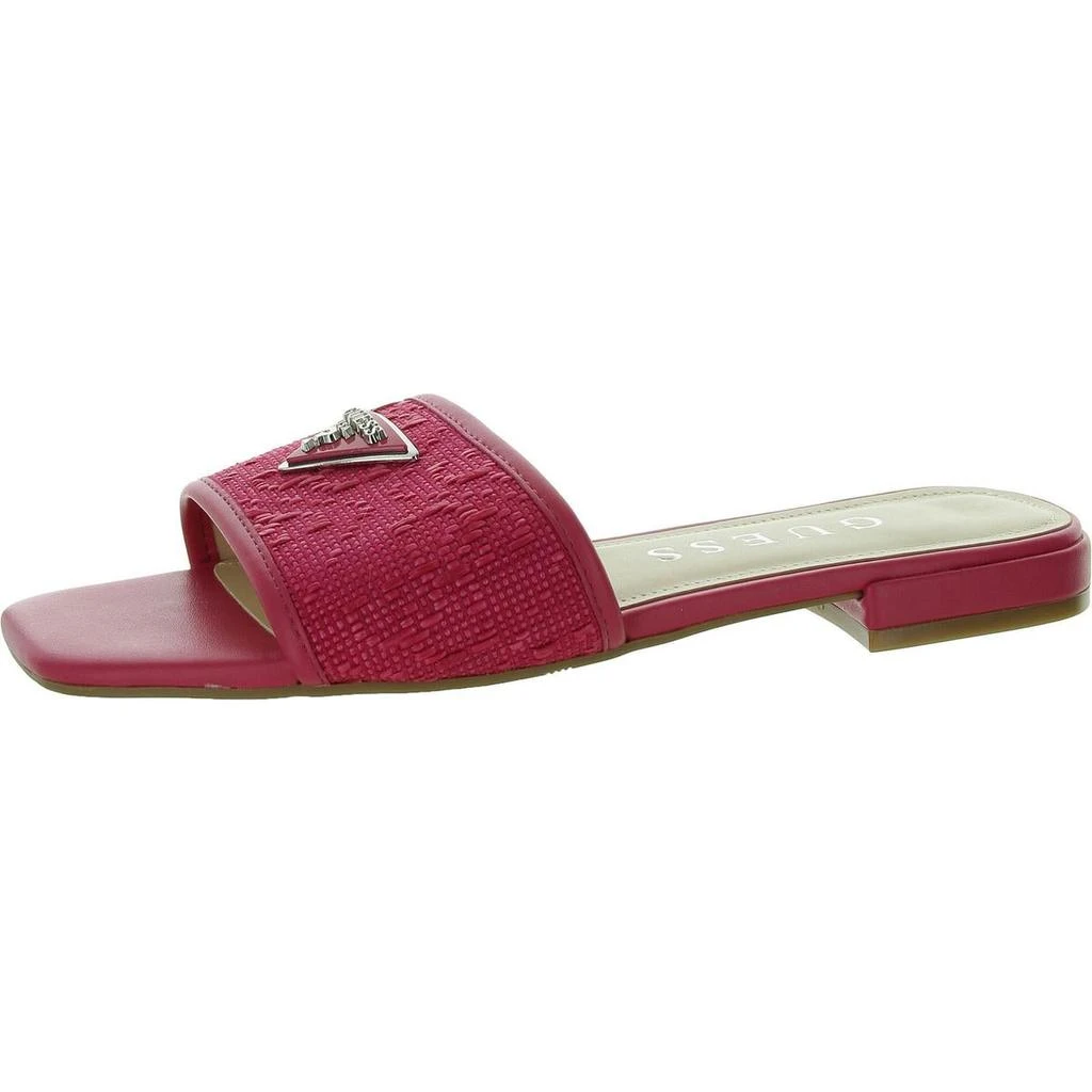 GUESS Tamsey Womens Faux Leather Slip On Slide Sandals 5