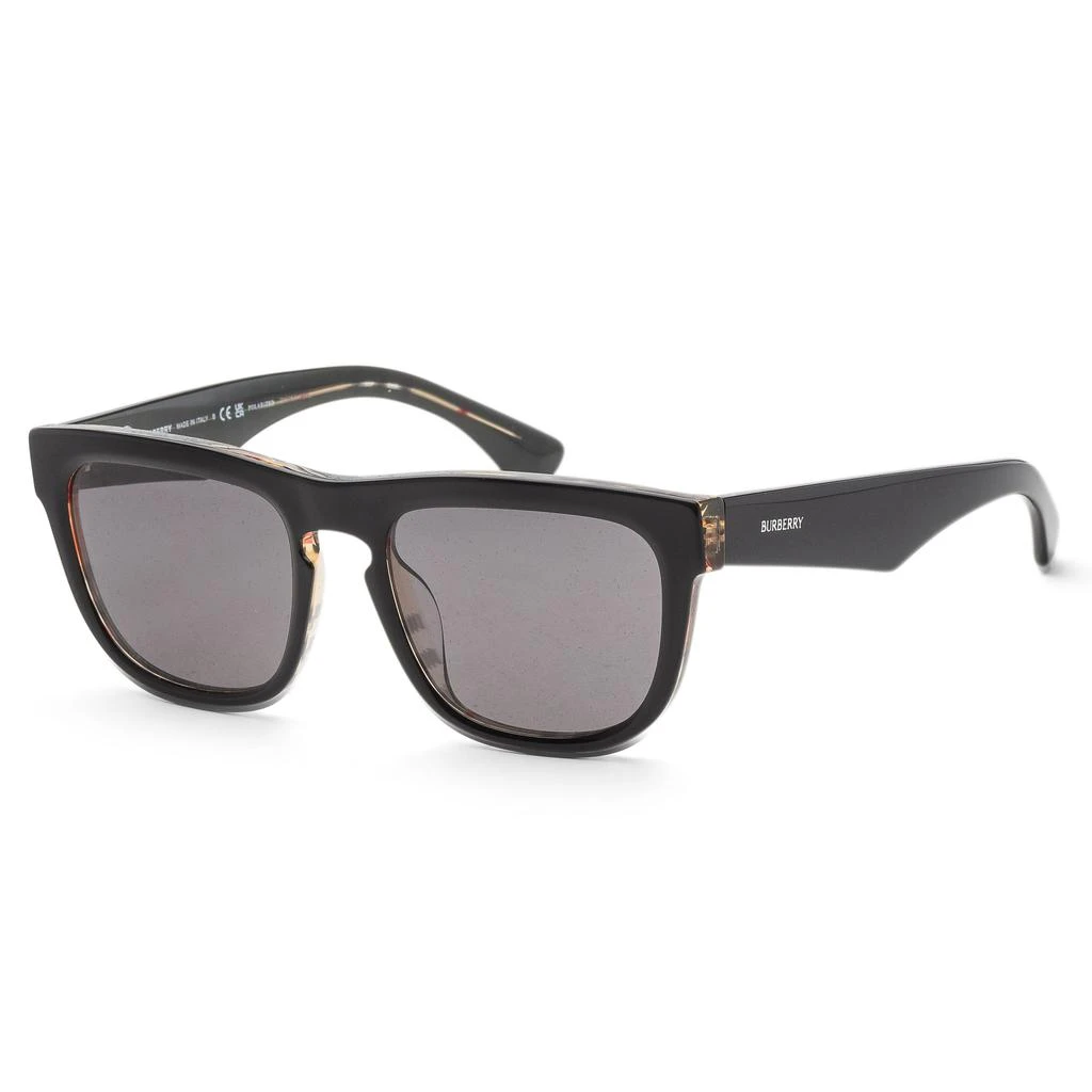 Mens 56mm Black Vintage Checker Polarized Sunglasses BE4431U  display picture 3