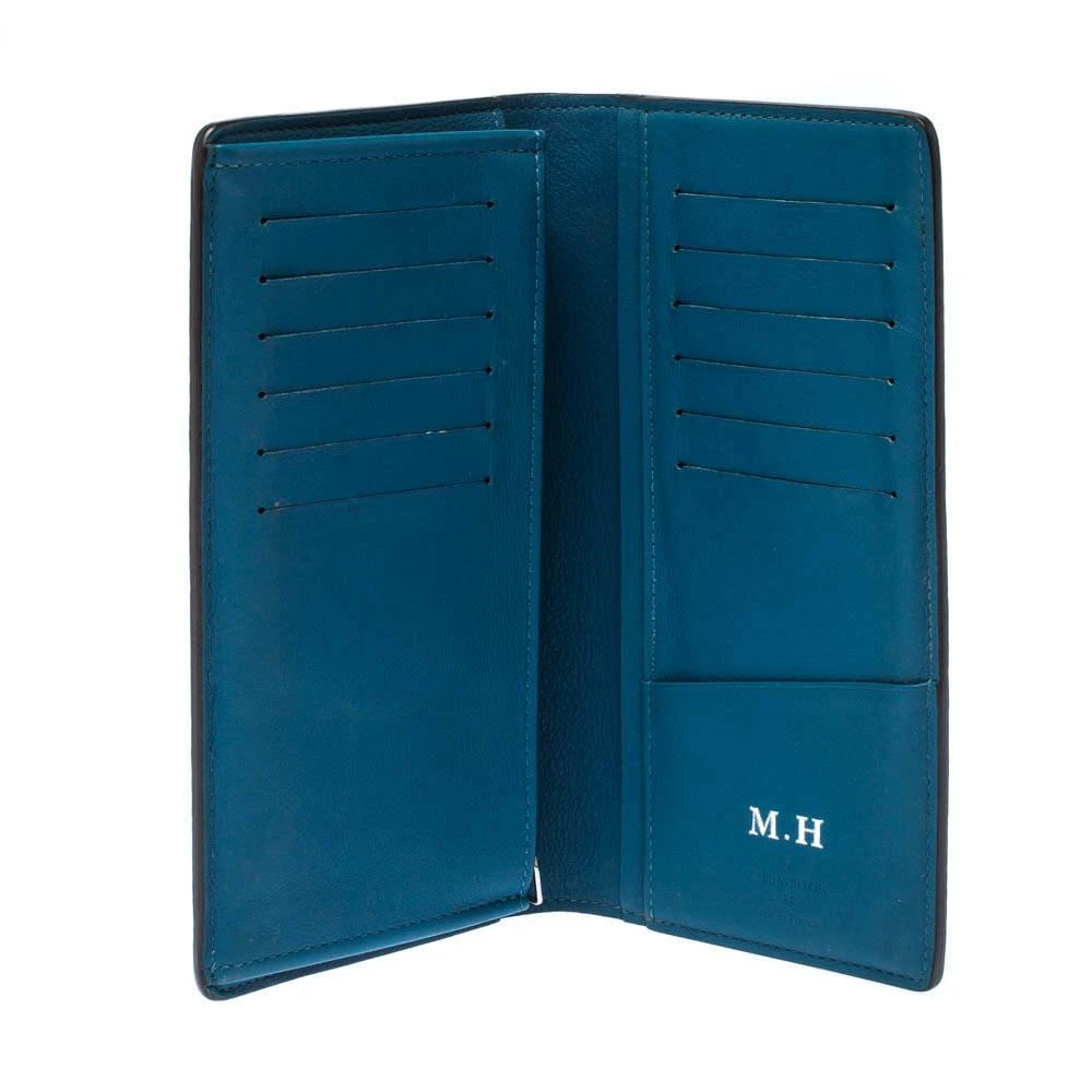 Louis Vuitton Louis Vuitton Blue Taurillon Leather Brazza Wallet 6