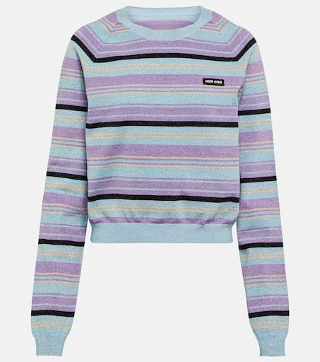 Miu Miu Striped cropped sweater 1