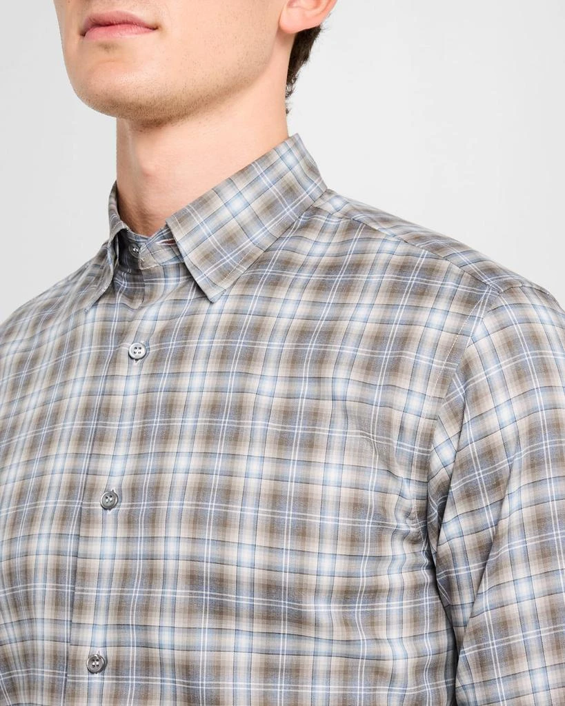 Brioni Men's Cotton Check Casual Button-Down Shirt 5