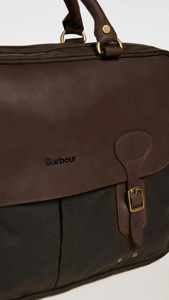 Barbour Wax Leather Briefcase 4