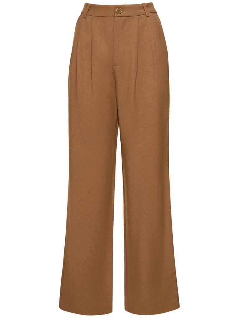 ANINE BING Carrie Viscose Blend Twill Pants 1