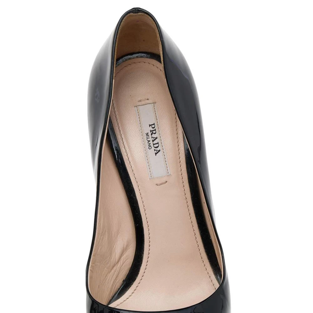 Prada Prada Black Patent Leather Platform Pumps Size 37.5 7