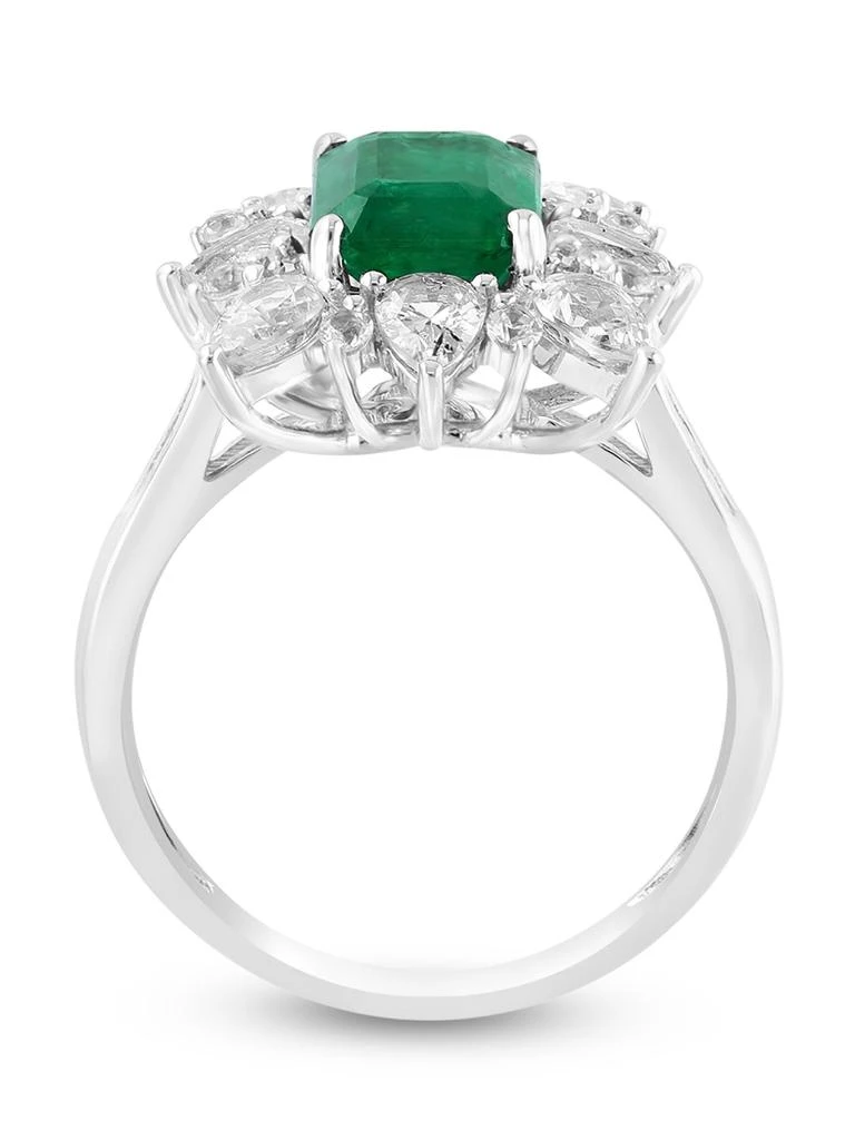 Effy 14K White Gold, Emerald, White Sapphire 
0.09 TCW Diamond Ring 2