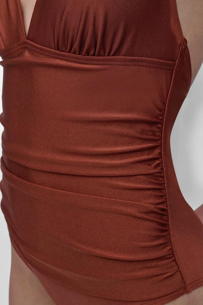 DKNY SHIRRED HALTER ONE PIECE 4