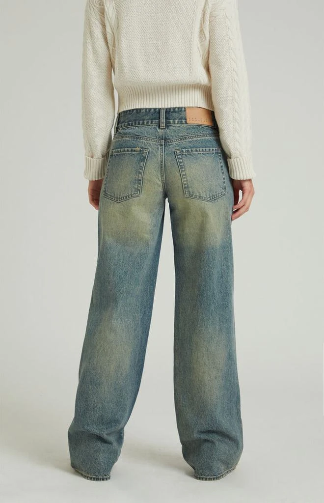 PacSun Casey Medium Indigo 2-Button Low Rise Baggy Jeans 4