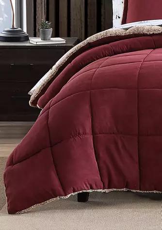 Eddie Bauer Bauer Sherwood Micro Suede 3 Piece Comforter Bedding Set