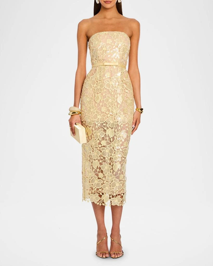 retrofête Rowen Sequined Lace Midi Dress 2
