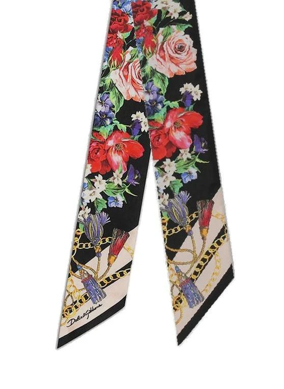 Dolce & Gabbana Dolce & Gabbana Floral Printed Twill Headscarf 2