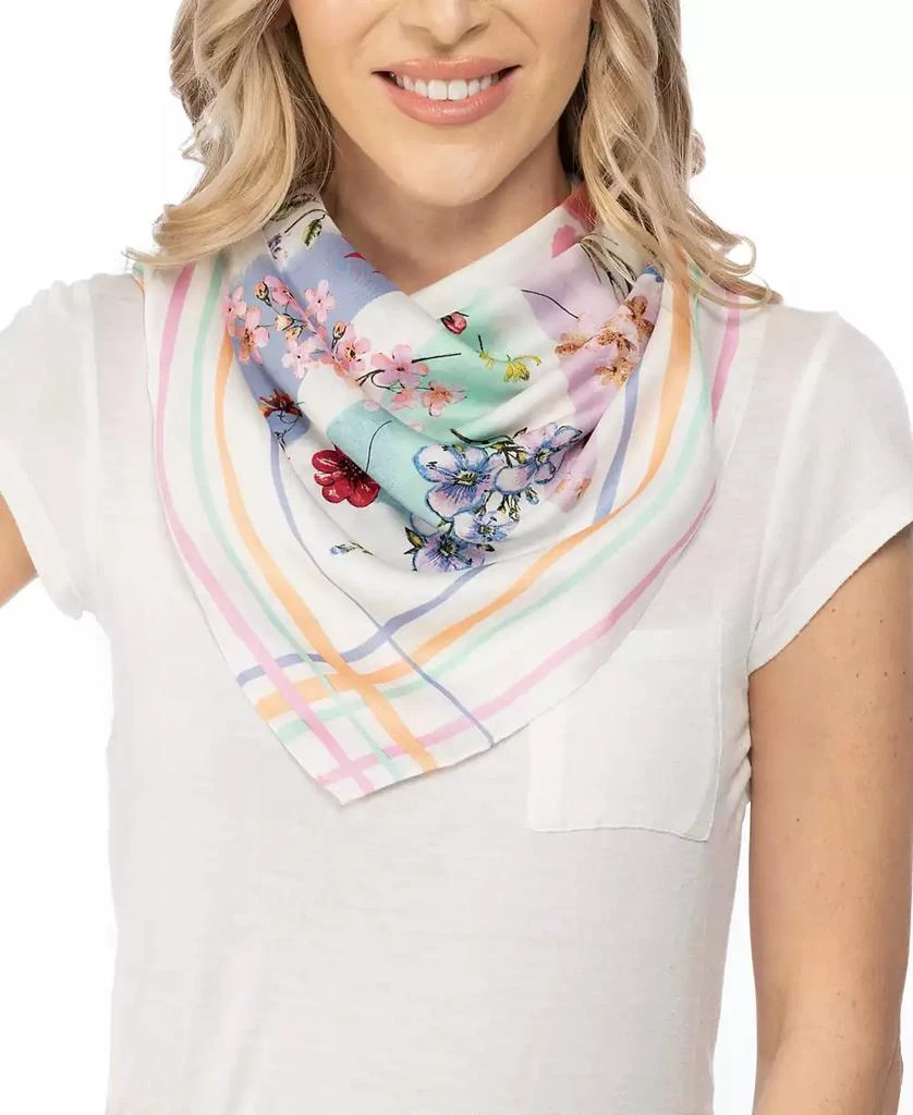 Vince Camuto Botanical Watercolor Floral Square Scarf 3