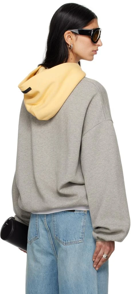 Essentials Gray & Yellow NBA Lakers Pull Over Hoodie 3