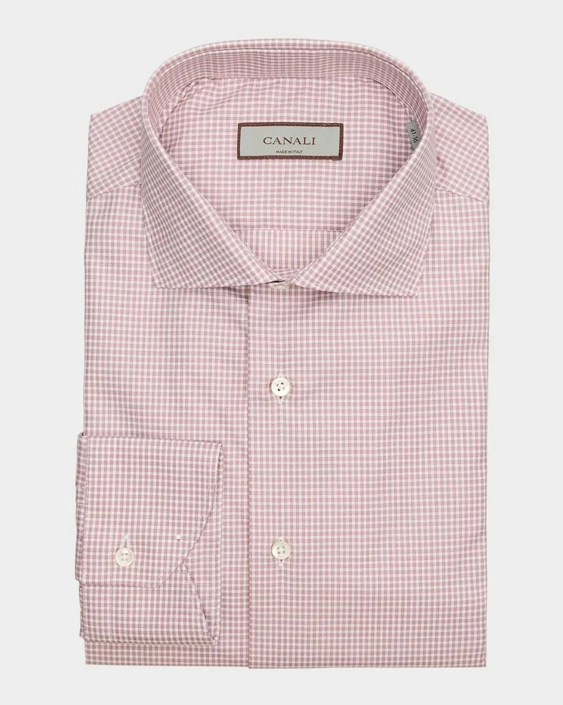 Canali Men's Cotton Micro-Check Dress Shirt 1