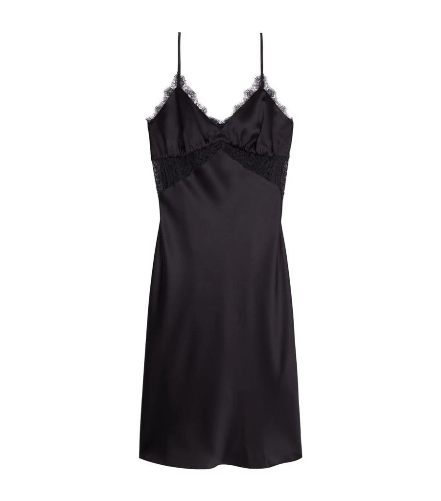 The Kooples Silk Lace-Trim Slip Dress 1