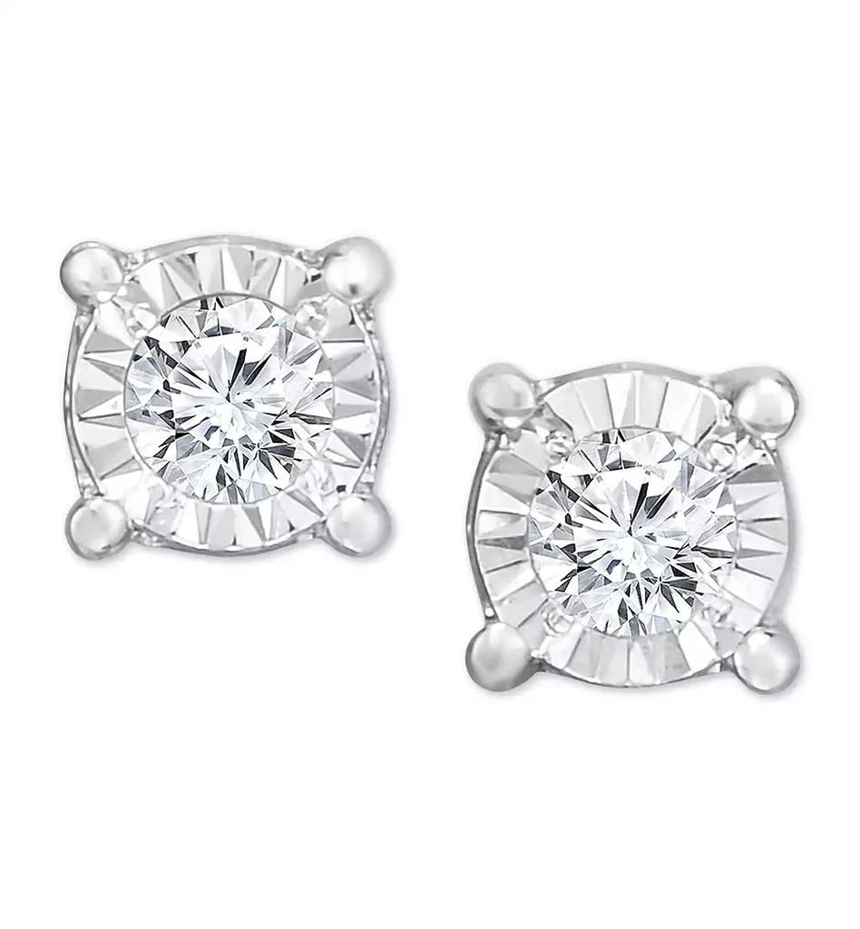 TruMiracle Diamond Stud Earrings (3/8 ct. t.w.) in 14k White, Yellow, or Rose Gold 5