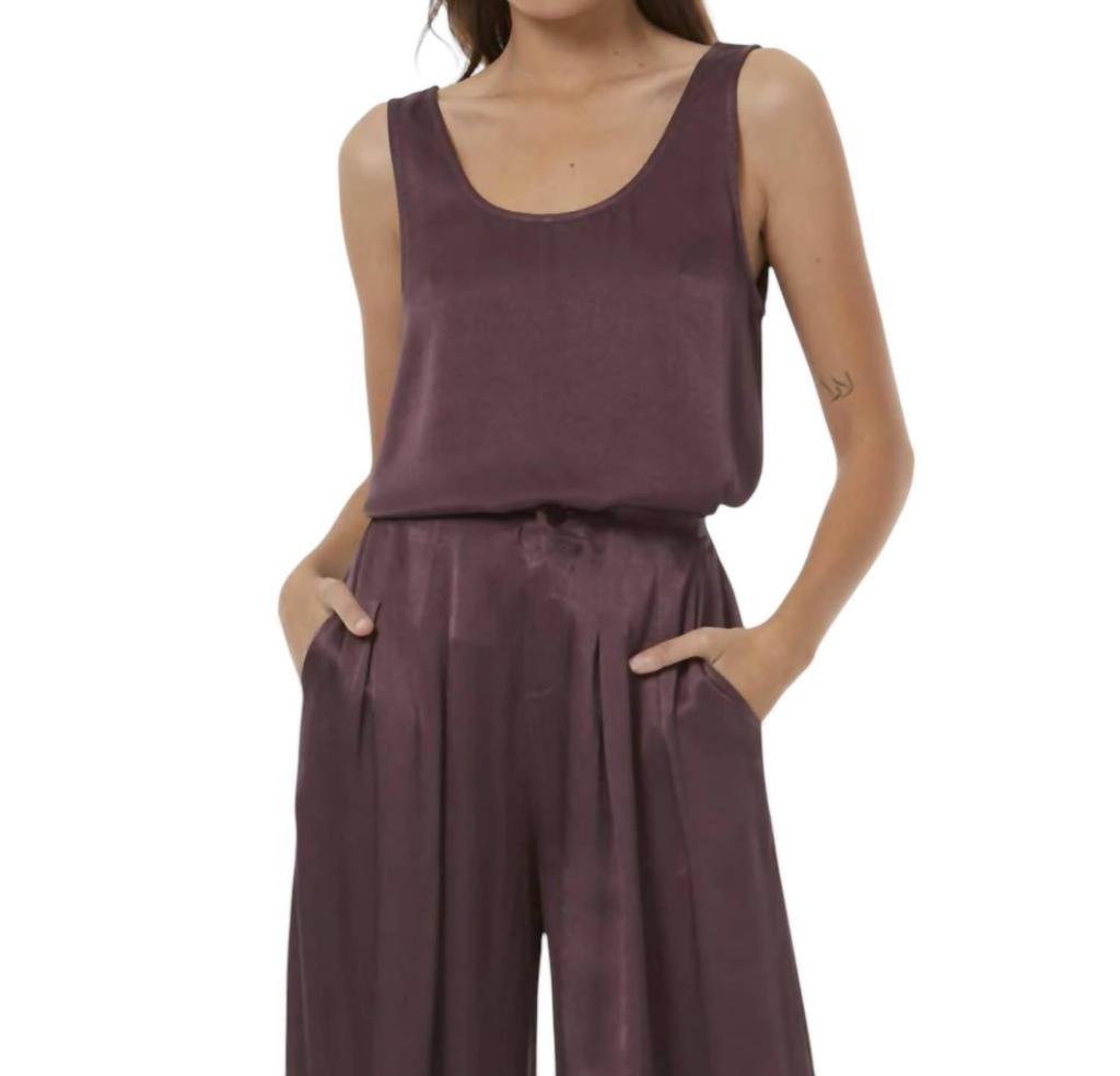 Young Fabulous & Broke Young Fabulous & Broke - DANA HEAVY SATIN SCOOP TANK TOP