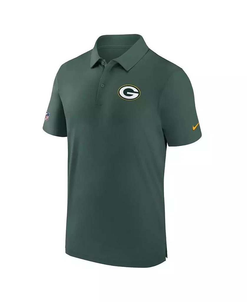 NIKE Men's Green Green Bay Packers Sideline Coaches Performance Polo Shirt 3