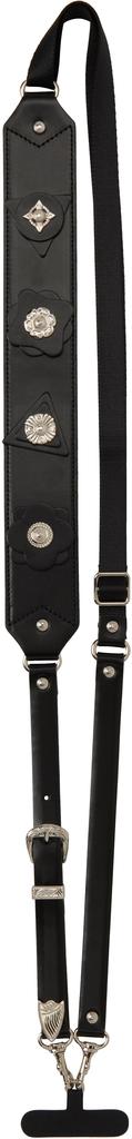 Toga Virilis Black Leather Phone Bag Strap