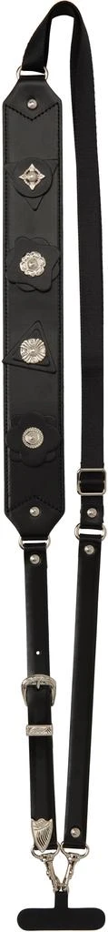 Toga Virilis Black Leather Phone Bag Strap 1
