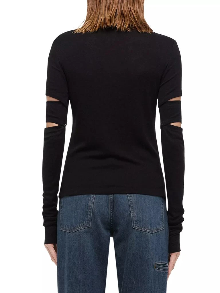 Helmut Lang Slash Knit Long-Sleeve Top 6