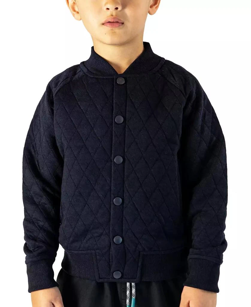 Sovereign Code Big Boys Princeton Quilted Snap Front Varsity Jacket 1