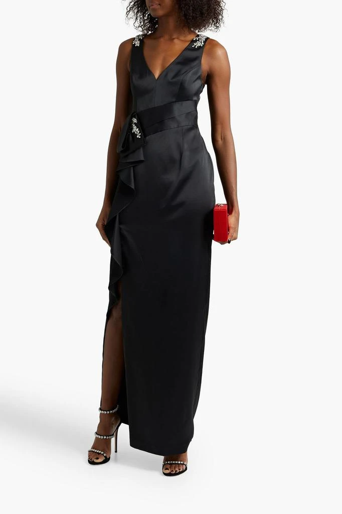 green emerald velvet dress Velvet Long Sleeve Midi Dress main image 1
