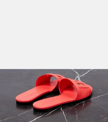 Dolce 
Gabbana Logo leather slides 3
