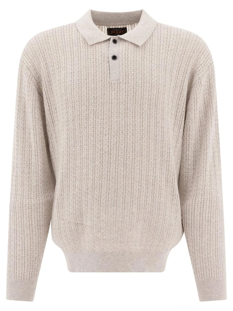 BEAMS PLUS Beams Plus Textured Knit Polo Shirt 1