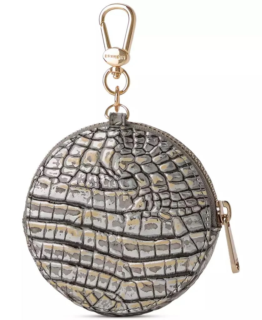 Brahmin Melbourne Chrome Leather Circle Coin Purse 3