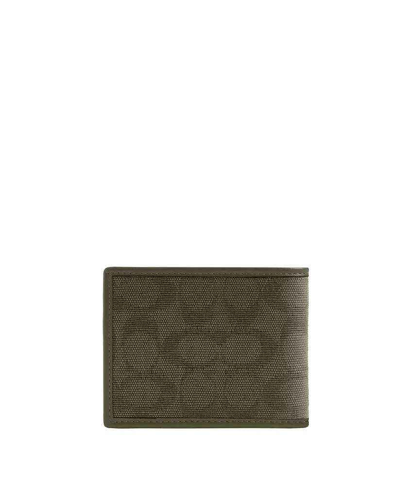 Coach In Signature Canvas Jacquard Slim Billfold Wallet 2