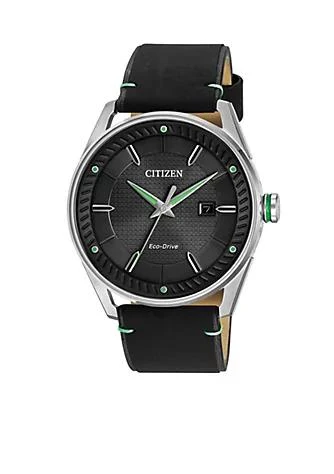 Citizen Mens Silver Tone Stainless Steel Citizen Eco Drive Watch 1