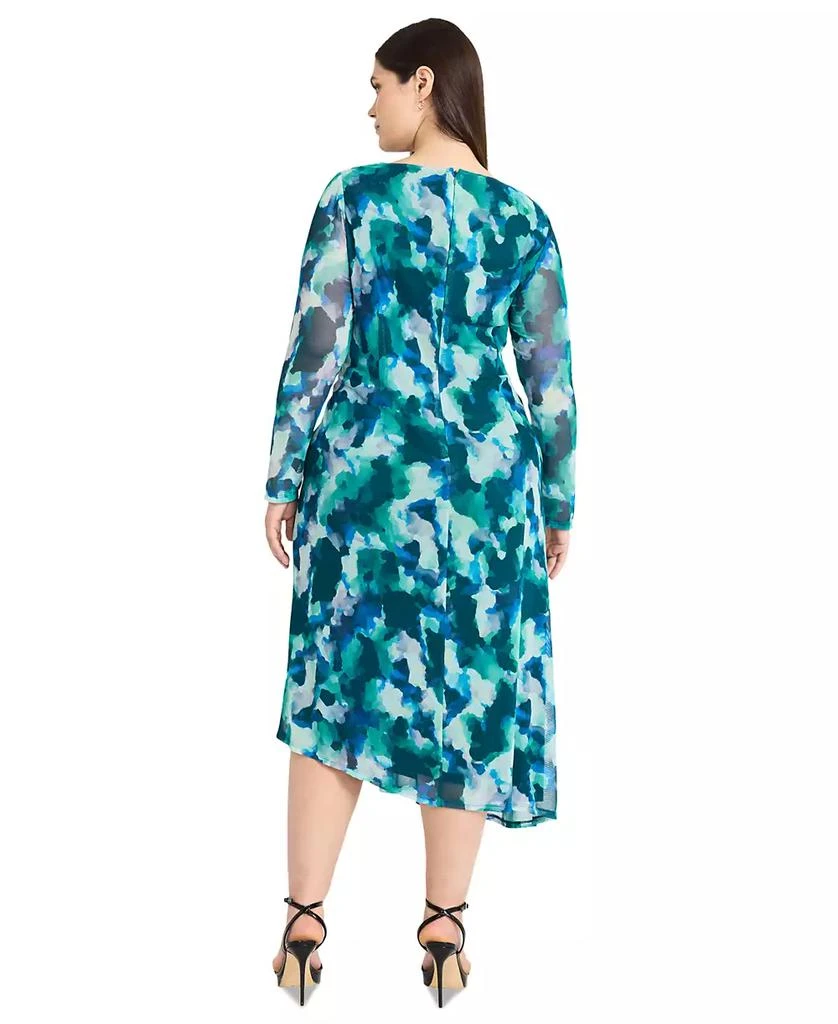 Maggy London Plus Size Side-Twist Asymmetric-Hem Dress 3