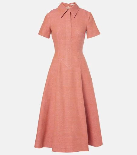 Emilia Wickstead Jody cotton and linen midi dress 1